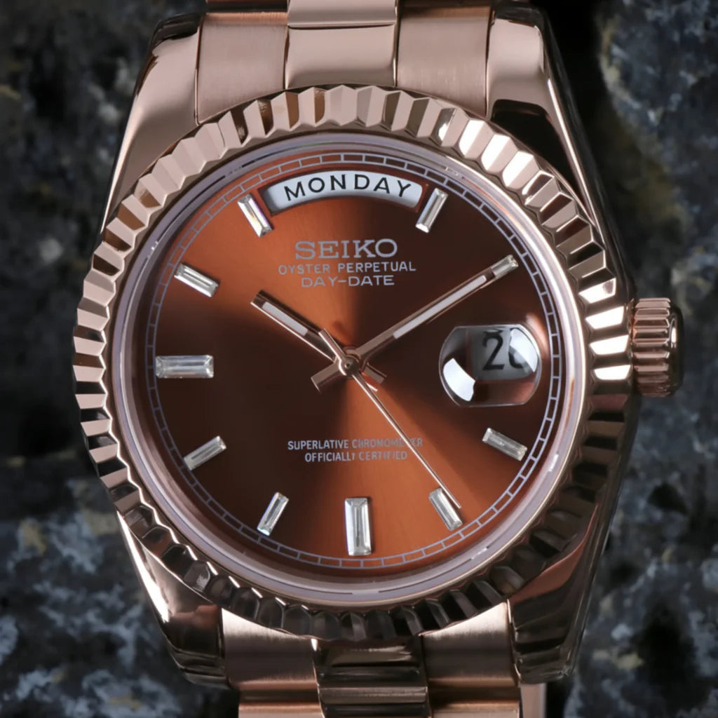 Seikojust |Daydate Rose Gold Chocolate