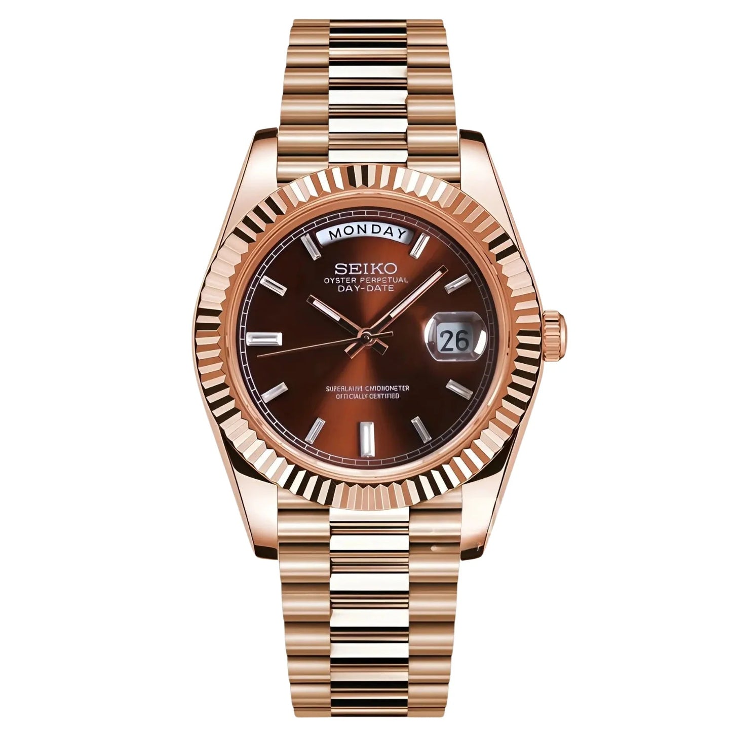 Seikojust |Daydate Rose Gold Chocolate